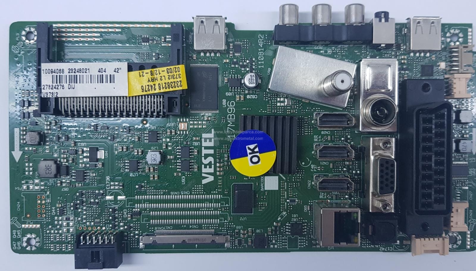 17MB96 , 23248021 , 10094068 , VESTEL , 42FA8200 , VES420UNVL-3D-S01 , Main Board , Ana Kart