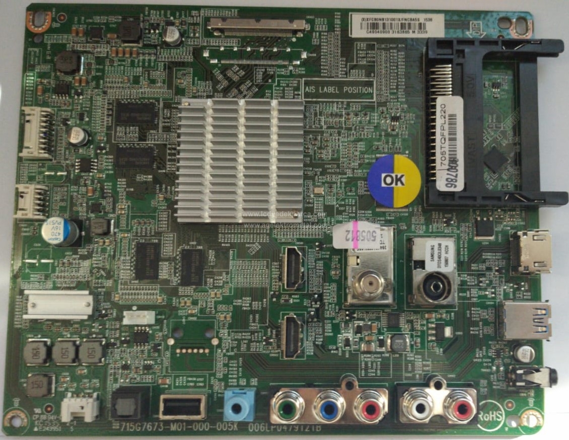 715G7673-M01-000-005K , 006LP0479121B , PHILIPS , 43PUK4900 , TPT430U3 , Main Board , Ana Kart