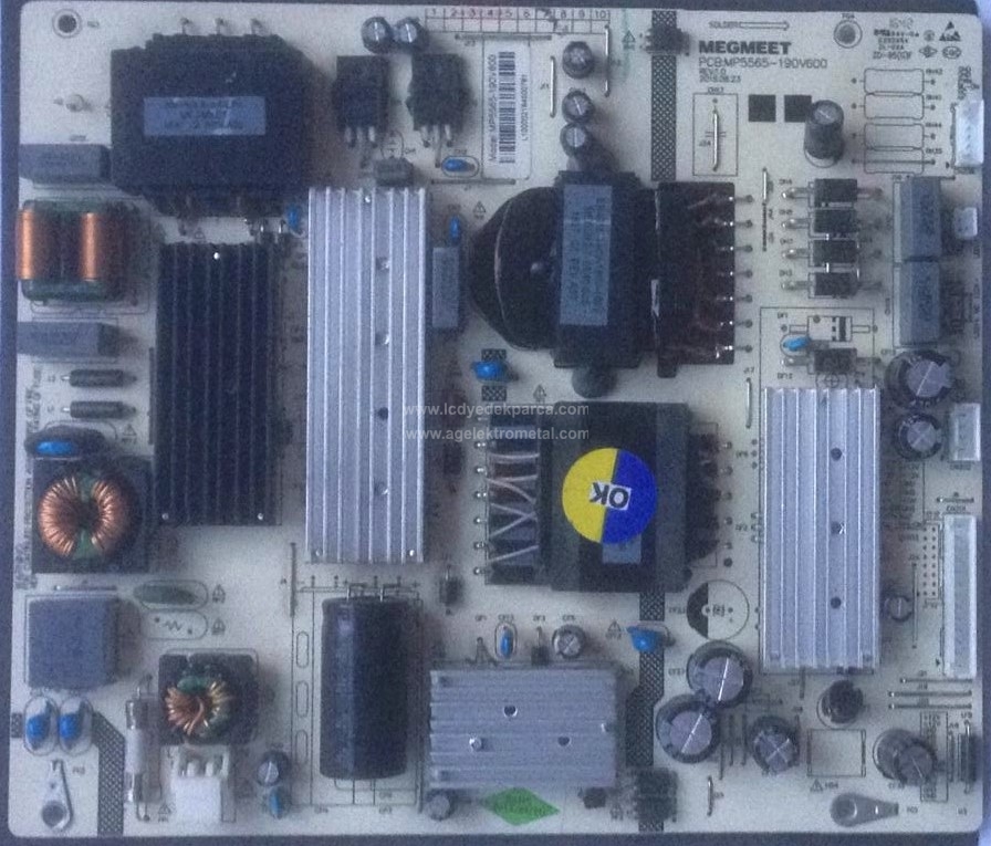 MP5565-190V600 , REV:1.0 , SUNNY , CX550DLEDM , SN055JDU851-2H , AX55CRE88 , SN55CRE88 , Power Board , Besleme Kartı , PSU