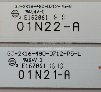 PHILIPS , TPT490U2-EQLSHA.G , 49PUS6401 , 49PUS6561 , GJ-2K16-490-D712-P5-R , GJ-2K16-490-D712-P5-L , 49PUS6101 , 14 ADET LED ÇUBUK